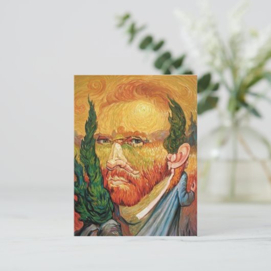 Van Gogh Illusion Postkarte (Stehend Vorderseite)