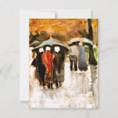 Van Gogh - Im Regen, berühmtes Gemälde Karte (Vorderseite)
