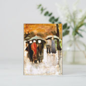 Van Gogh - Im Regen Postkarte (Stehend Vorderseite)