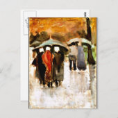 Van Gogh - Im Regen Postkarte (Vorne/Hinten)