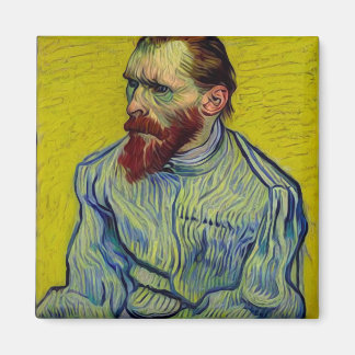 Van Gogh in der offenen Zwangsjacke - Gelb Magnet