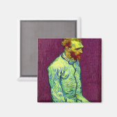 Van Gogh in der offenen Zwangsjacke - Roter Wein Magnet (Vorderseite/Rückseite)