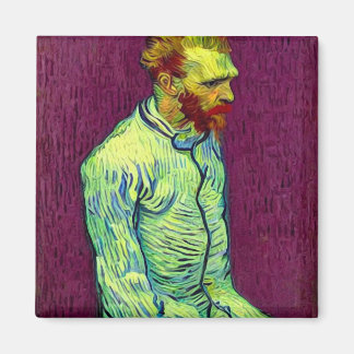 Van Gogh in der offenen Zwangsjacke - Roter Wein Magnet