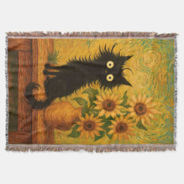 Van Gogh Inspiriert Black Cat & Sunflowers Künstle Decke