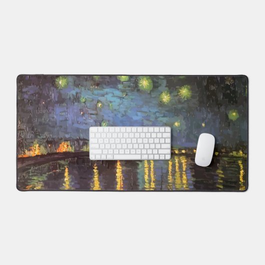 Van Gogh Inspiriert Night Fine Art Desk Mat Schreibtischunterlage (Tastatur & Maus)
