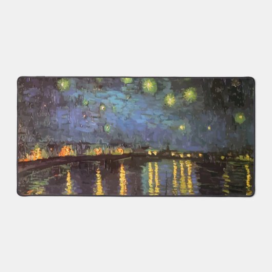 Van Gogh Inspiriert Night Fine Art Desk Mat Schreibtischunterlage (Vorderseite)