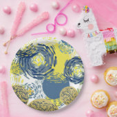 Van Gogh Inspirierte Blues, Gelb, wirbelkissen Pappteller (Party)