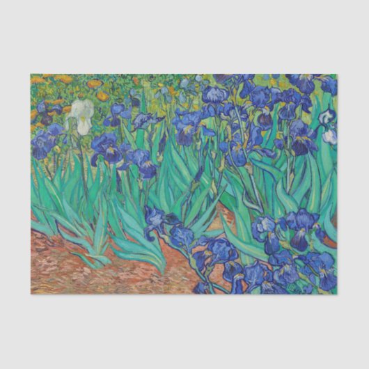 Van Gogh Ire. Blauer Vintager Impressionismus Seidenpapier (Vorderseite)