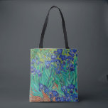 Van Gogh Ire. Blauer Vintager Impressionismus Tasche<br><div class="desc">Van Gogh "Ire" Tote Tasche. Blauer Blumenimpressionismus Kunst.</div>