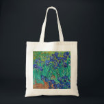 Van Gogh Ire. Blauer Vintager Impressionismus Tragetasche<br><div class="desc">Van Gogh "Ire" Tote Tasche. Blauer Blumenimpressionismus Kunst.</div>