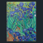 Van Gogh Ire. Blumenimpressionismus Notizblock<br><div class="desc">Van Gogh "Ire" Notebook. Blauer Blumenimpressionismus Kunst.</div>