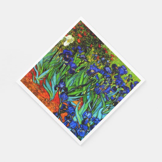 Van Gogh - Ire, Blumenmalerei Serviette (Ecke)