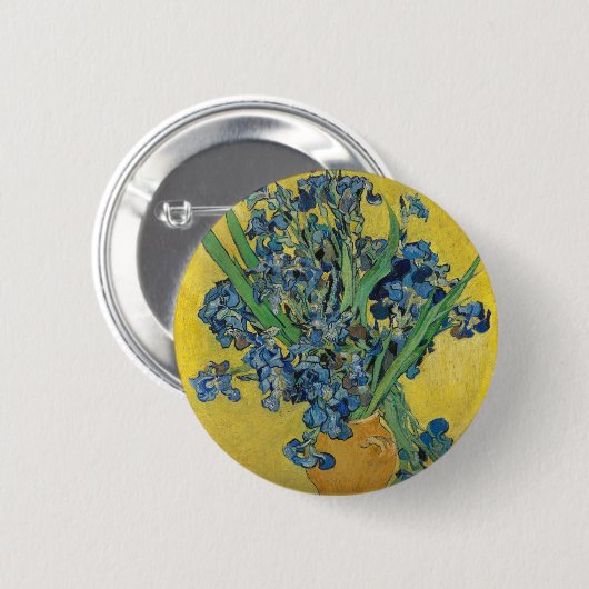 Van Gogh Iris Button (Vorne & Hinten)