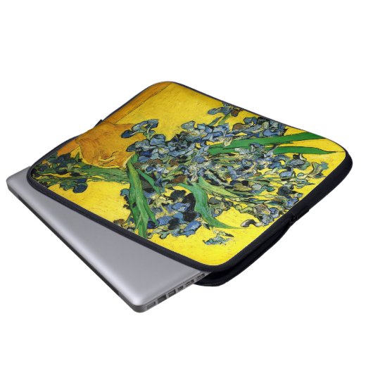 Van Gogh: Iris Laptopschutzhülle (Vorne Knopf)