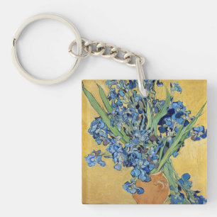 Van Gogh Iris-Vase Blaue Blumen Vintage Kunst Schlüsselanhänger