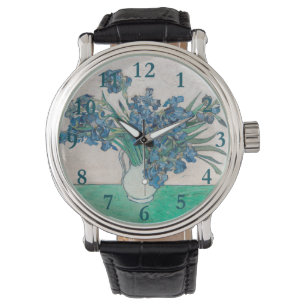Van Gogh Iris Vase Malerei Impressionismus Armbanduhr