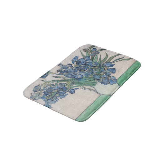 Van Gogh Iris Vase Malerei Impressionismus Badematte (Schrägansicht)