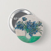 Van Gogh Iris Vase Malerei Impressionismus Button (Vorne & Hinten)
