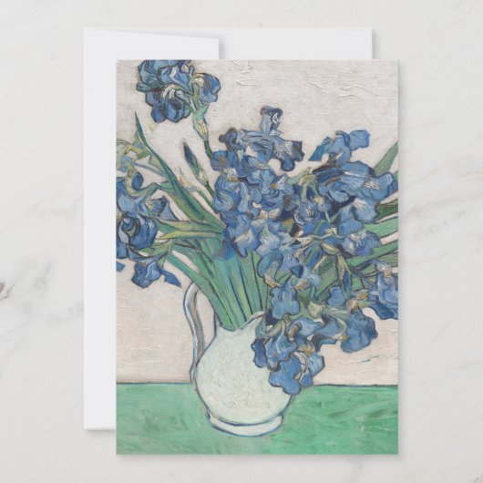 Van Gogh Iris Vase Malerei Impressionismus Einladung (Rückseite)