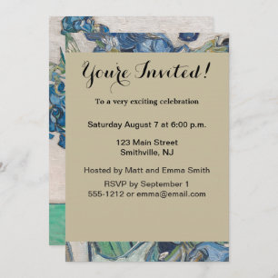 Van Gogh Iris Vase Malerei Impressionismus Einladung