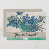 Van Gogh Iris Vase Malerei Impressionismus Einladung (Vorne/Hinten)