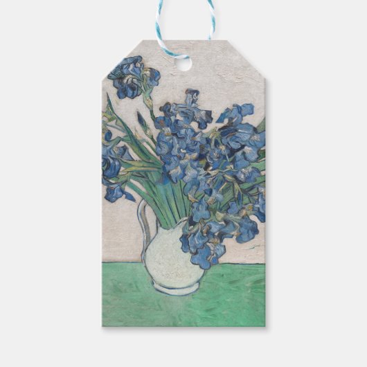 Van Gogh Iris Vase Malerei Impressionismus Geschenkanhänger (Vorderseite)
