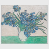 Van Gogh Iris Vase Malerei Impressionismus Geschenkpapier (Flach)