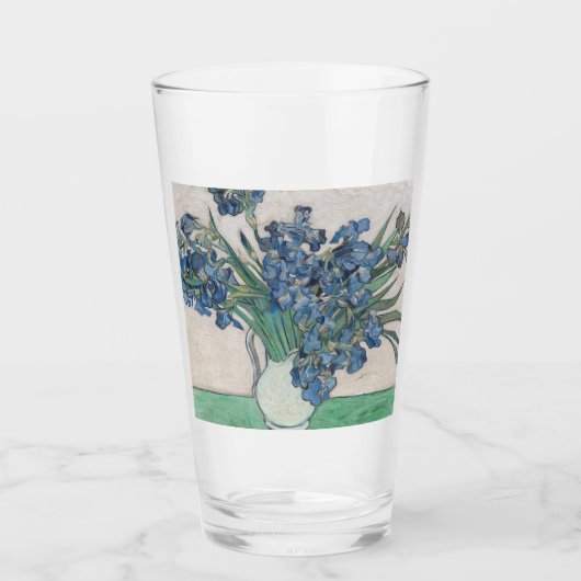 Van Gogh Iris Vase Malerei Impressionismus Glas (Vorderseite)