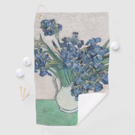 Van Gogh Iris Vase Malerei Impressionismus Golfhandtuch (Insitu)