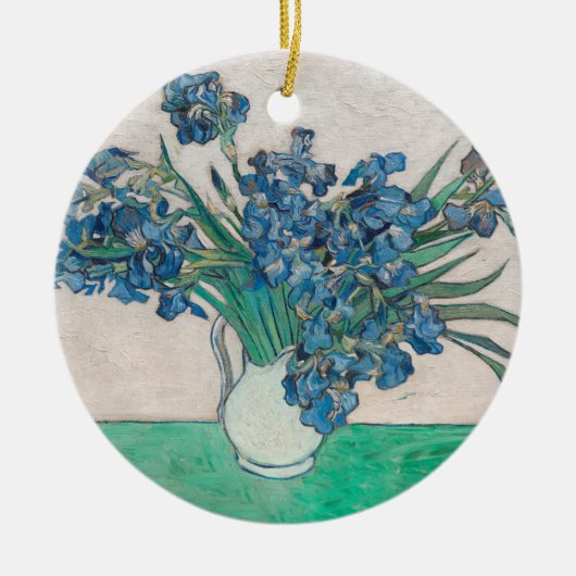 Van Gogh Iris Vase Malerei Impressionismus Keramik Ornament (Vorne)