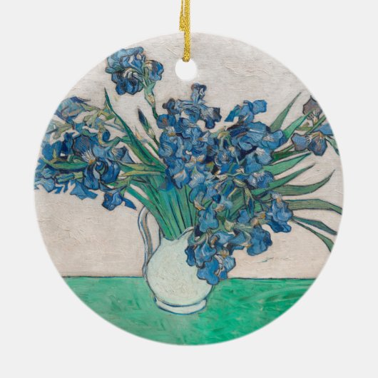 Van Gogh Iris Vase Malerei Impressionismus Keramik Ornament (Hinten)