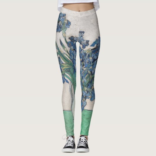 Van Gogh Iris Vase Malerei Impressionismus Leggings (Vorderseite)