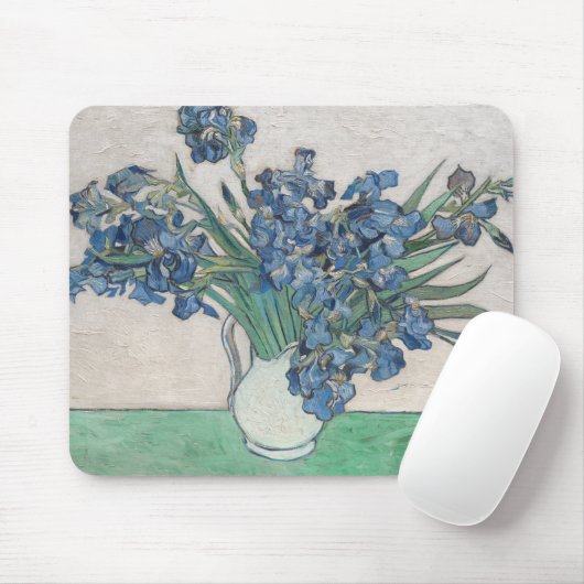 Van Gogh Iris Vase Malerei Impressionismus Mousepad (Mit Mouse)
