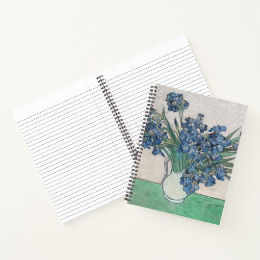 Van Gogh Iris Vase Malerei Impressionismus Notizblock (Innenseite)