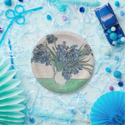 Van Gogh Iris Vase Malerei Impressionismus Pappteller (Party)