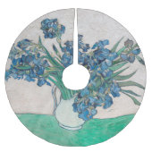 Van Gogh Iris Vase Malerei Impressionismus Polyester Weihnachtsbaumdecke (Vorderseite)