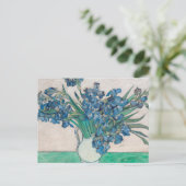 Van Gogh Iris Vase Malerei Impressionismus Postkarte (Stehend Vorderseite)
