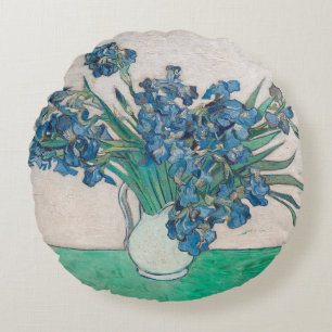 Van Gogh Iris Vase Malerei Impressionismus Rundes Kissen