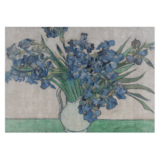 Van Gogh Iris Vase Malerei Impressionismus Schneidebrett (Vorderseite)