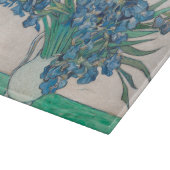 Van Gogh Iris Vase Malerei Impressionismus Schneidebrett (Ecke)