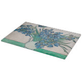 Van Gogh Iris Vase Malerei Impressionismus Schneidebrett (Ecke)