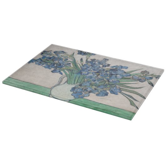 Van Gogh Iris Vase Malerei Impressionismus Schneidebrett (Ecke)
