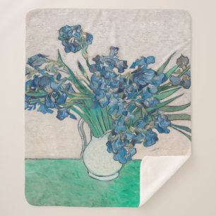 Van Gogh Iris Vase Malerei Impressionismus Sherpadecke