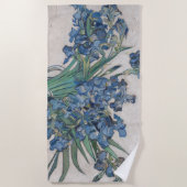Van Gogh Iris Vase Malerei Impressionismus Strandtuch (Vorderseite)