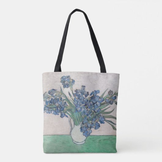 Van Gogh Iris Vase Malerei Impressionismus Tasche (Rückseite)