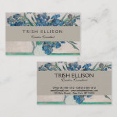 Van Gogh Iris Vase Malerei Impressionismus Visitenkarte (Vorne/Hinten)