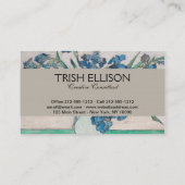 Van Gogh Iris Vase Malerei Impressionismus Visitenkarte (Rückseite)