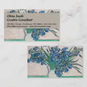 Van Gogh Iris Vase Malerei Impressionismus Visitenkarte (Vorne/Hinten)