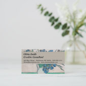 Van Gogh Iris Vase Malerei Impressionismus Visitenkarte (Stehend Vorderseite)