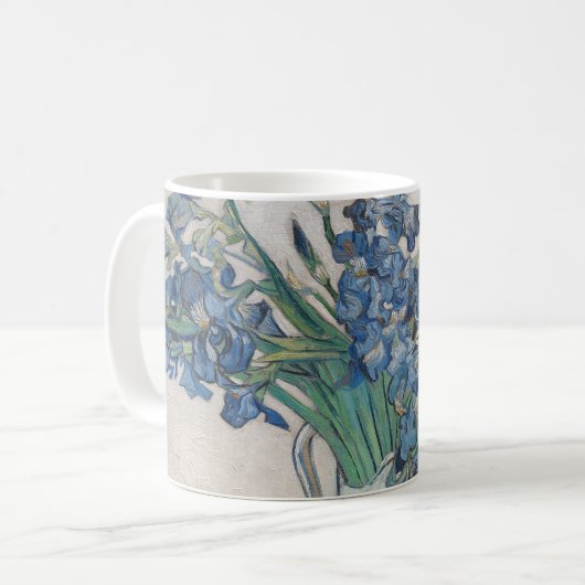 Van Gogh Iris Vasenmalerei Impressionismus Kaffeetasse (Vorderseite Links)